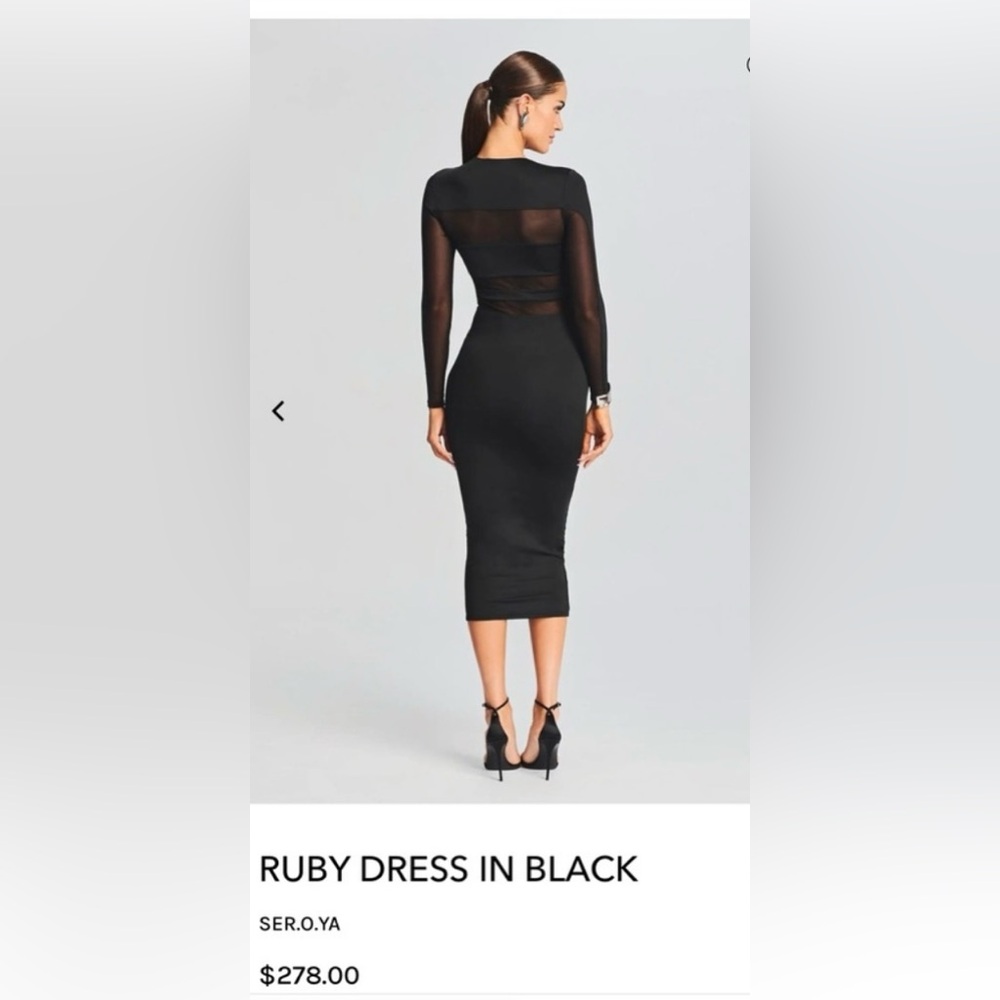 Ser.o.ya Ruby Dress. Color: black. (Size: XS) - Picture 2 of 7